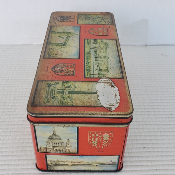 W&R Jacob & Co Biscuit Cookie Tin 8.5"x3.5" England London Scenes Cottagecore - Picture 3 of 9